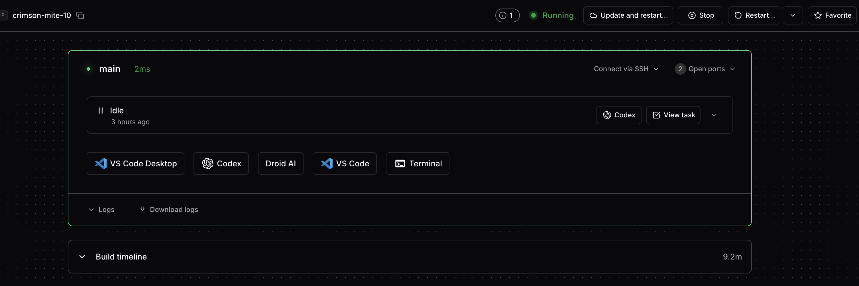 Coder Workspace Dashboard